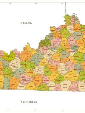 New Laminated Zip Wall Maps Utah Washington Georgia Kentucky